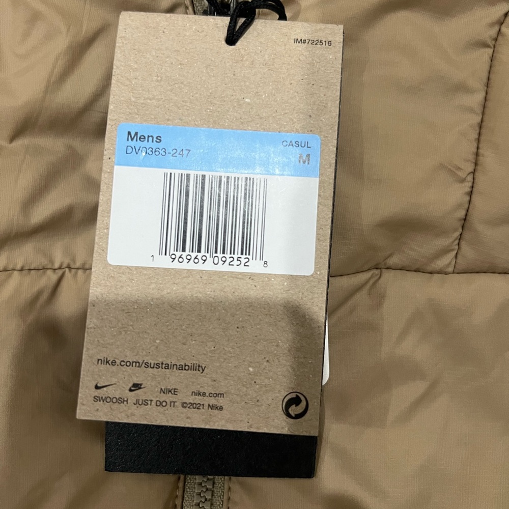 Nike ACG Rope De Dope Full Zip Insulated Jacket Beige Men's Med NWT - Picture 5 of 5